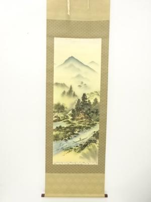 西村雪堂筆　守護四神相応図　肉筆絹本掛軸